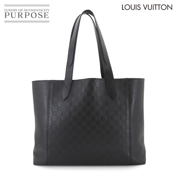 Louis Vuitton Handbags - Louis Vuitton Damier Infini Black Cabas Voyage Tote Bag Leather Onyx Black